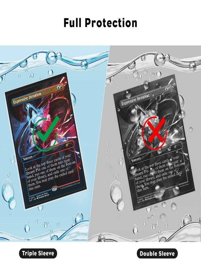 Katomula 100CT Outer Sleeves, Oversize MTG Card Sleeves for Double Sleeving & Triple Sleeving, Clear Matte Card Sleeves for Magic The Gathering & PKM, 69 * 94mm - Image 3